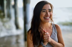 Women smiling